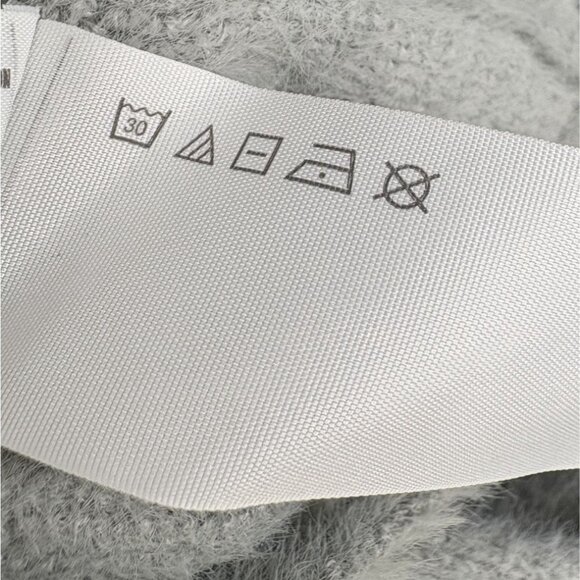 Hollister Women's Twist-Front Fluffy Knit Sweater S Gray Green Preppy Coquette - Picture 6 of 8